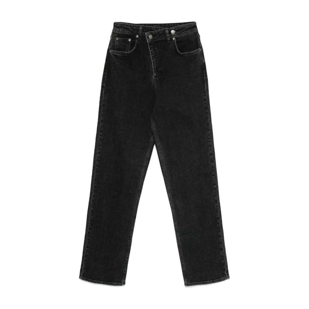 Ksubi Zwarte Denim Jeans met Kruisborduursel Black Dames