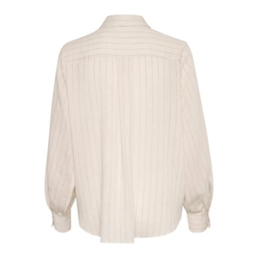 Soaked in Luxury Nature Stripe Shirt Beige Dames