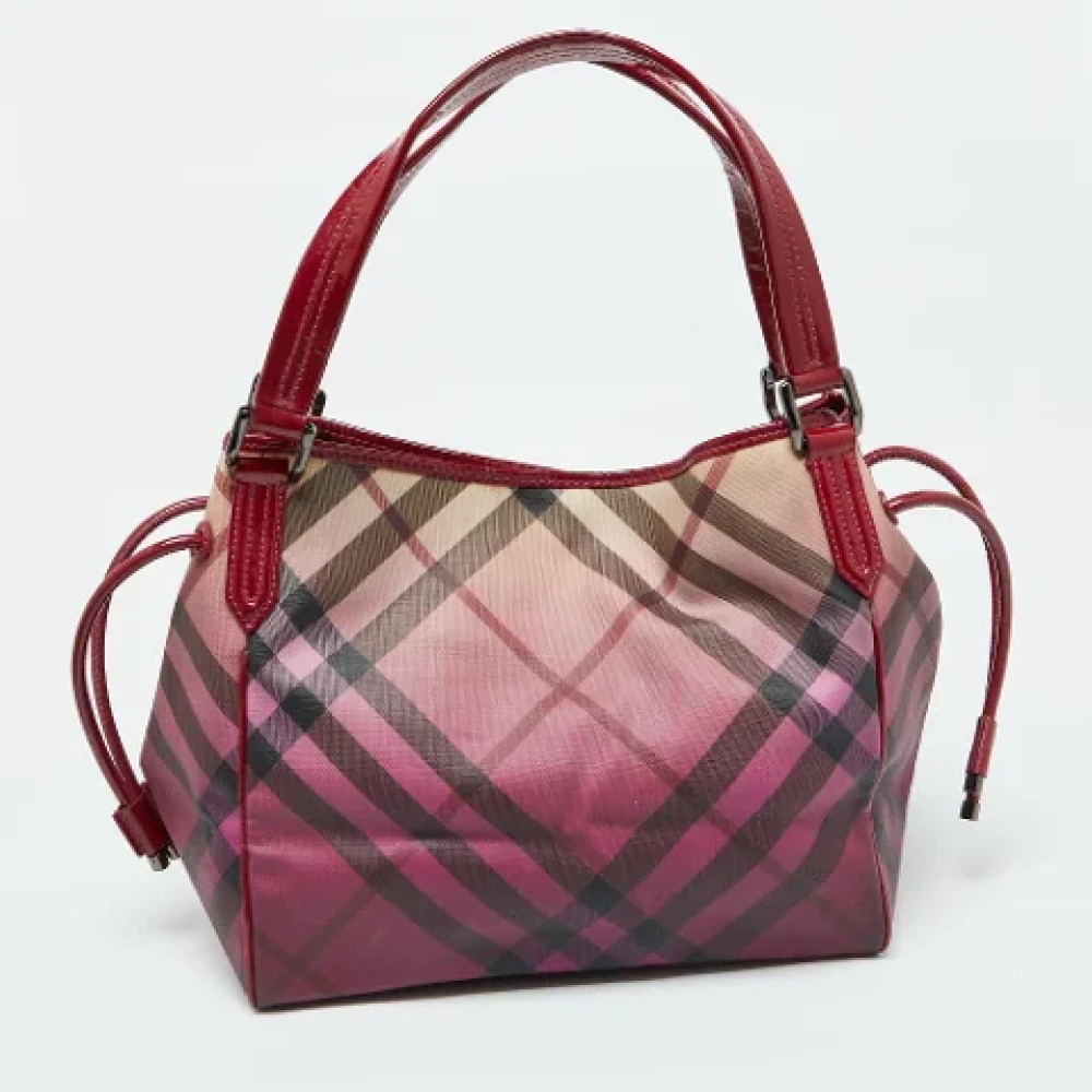 Burberry Vintage Pre-owned Leather totes Red Dames