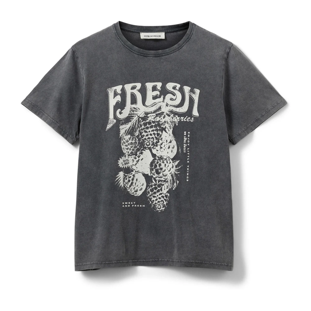Sofie Schnoor Gray T-Shirts, Female, Xs, Stone Washed Black T-Shirt
