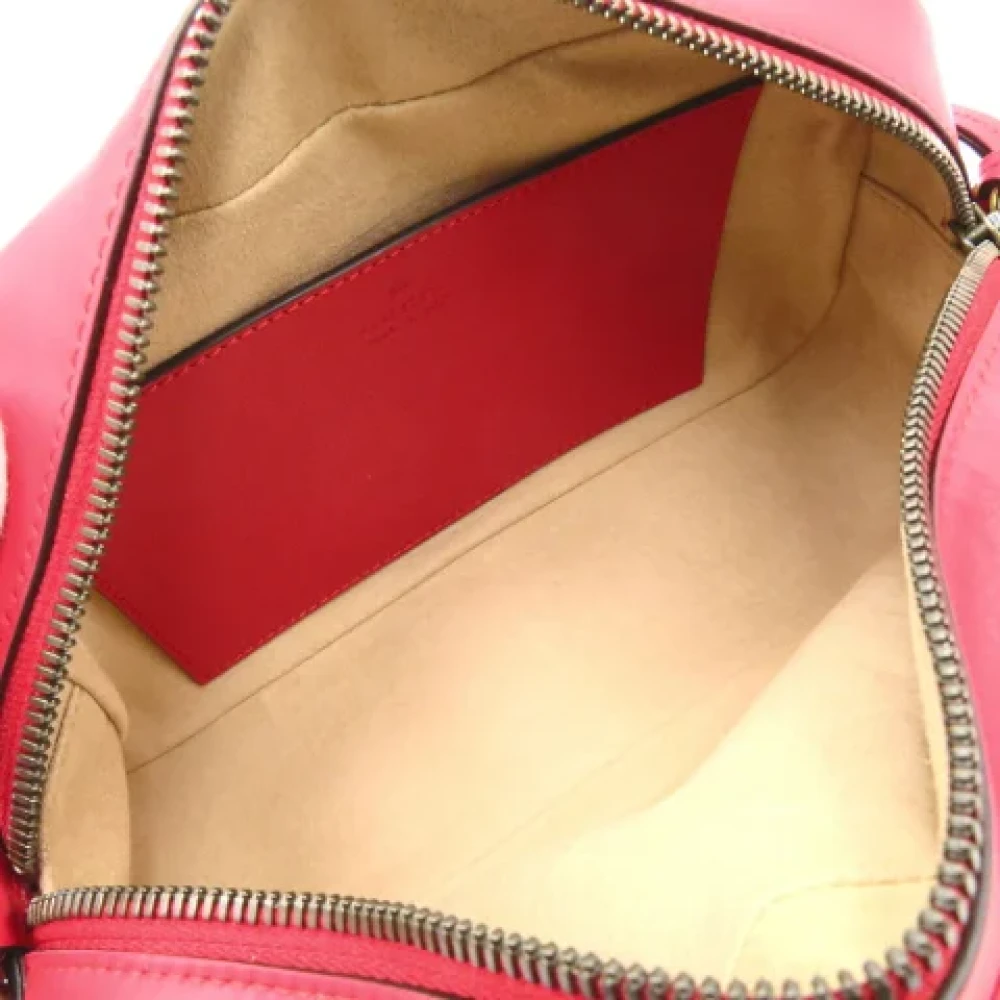 Gucci Vintage Pre-owned Leather shoulder-bags Red Dames