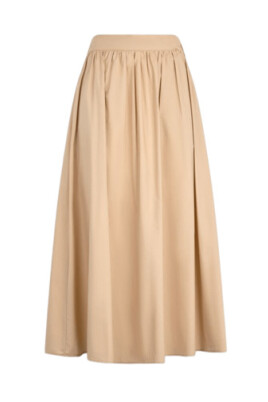 brown-pleated-midi-skirt