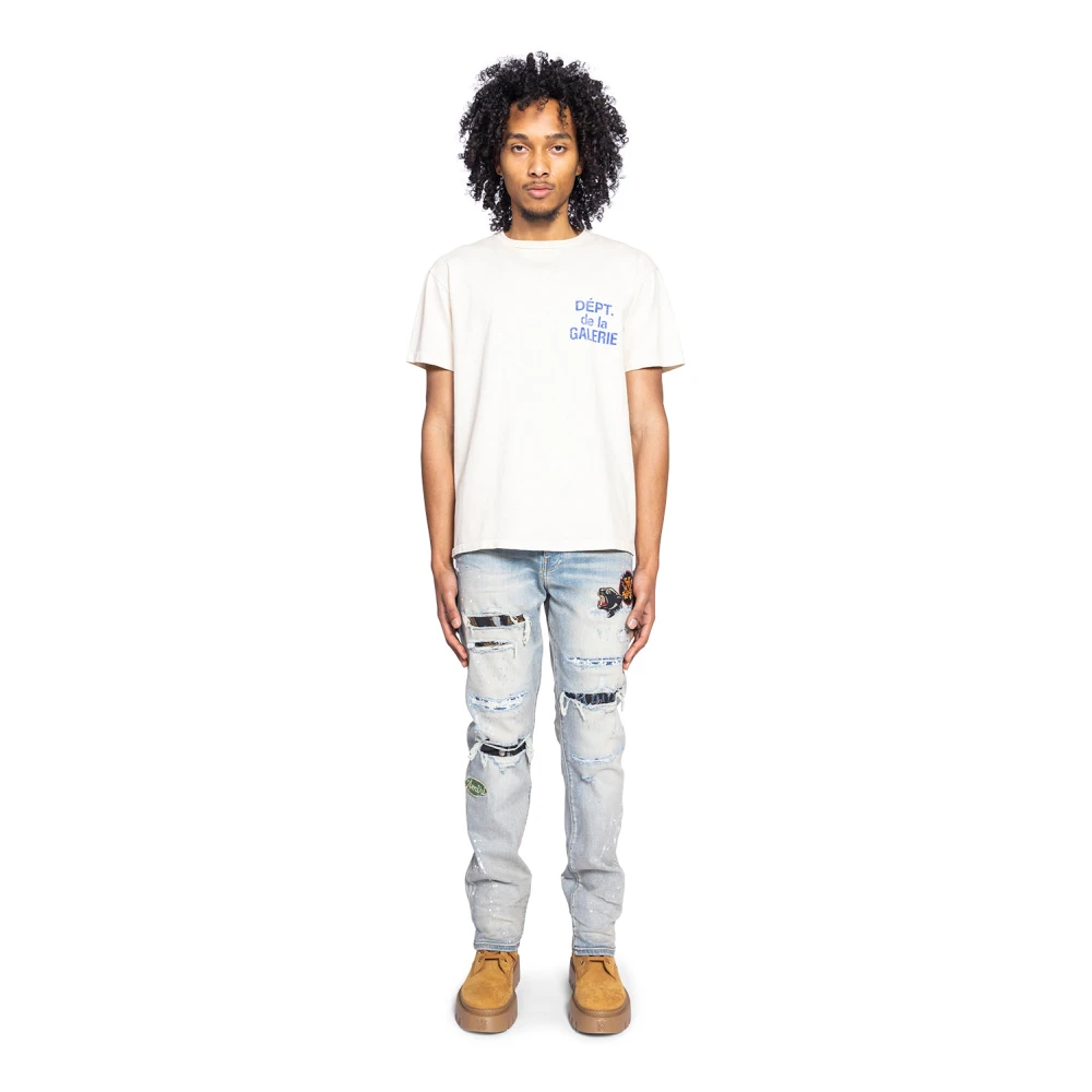 Gallery Dept. Crème Blauwe Franse Tee Shirt White Heren
