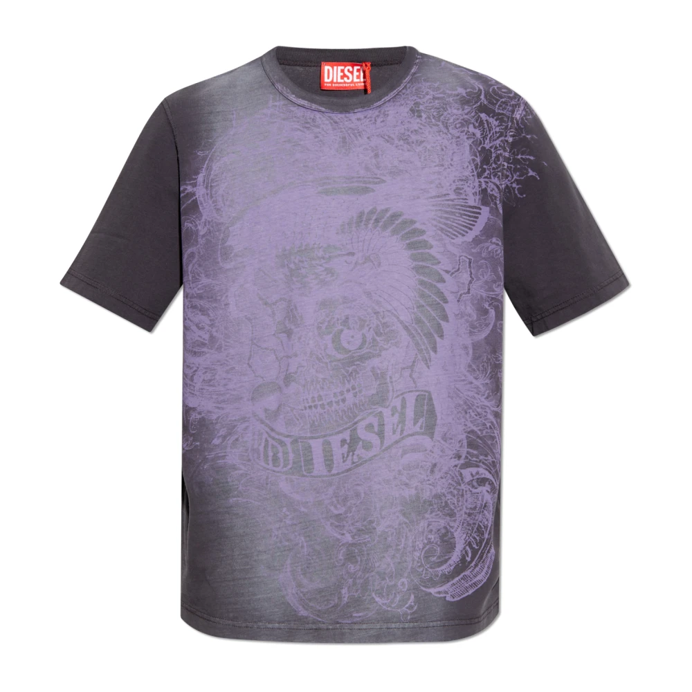 Diesel T-shirt T-Adjust-Q5 Purple, Herr