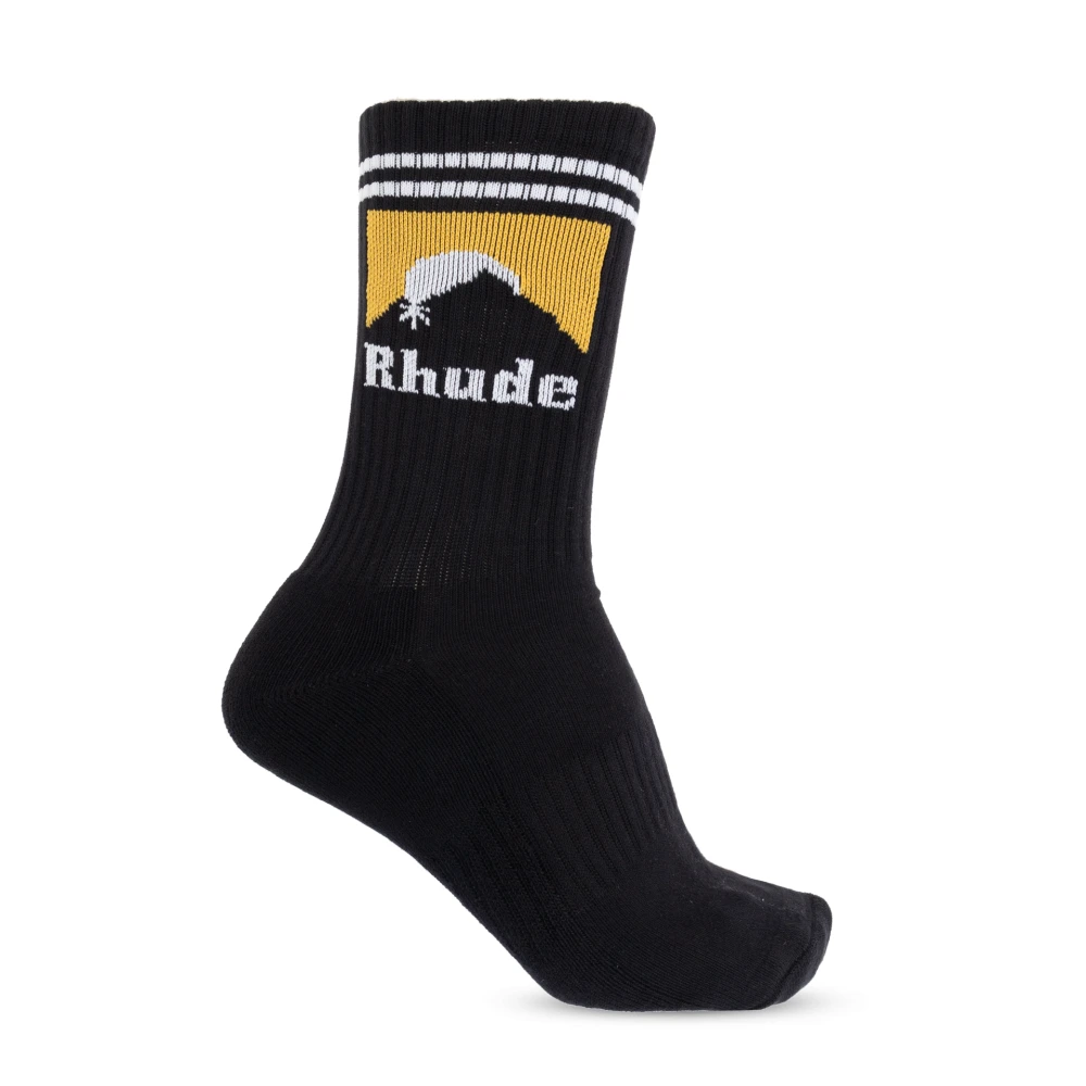 Rhude Sokken met logo Black Heren