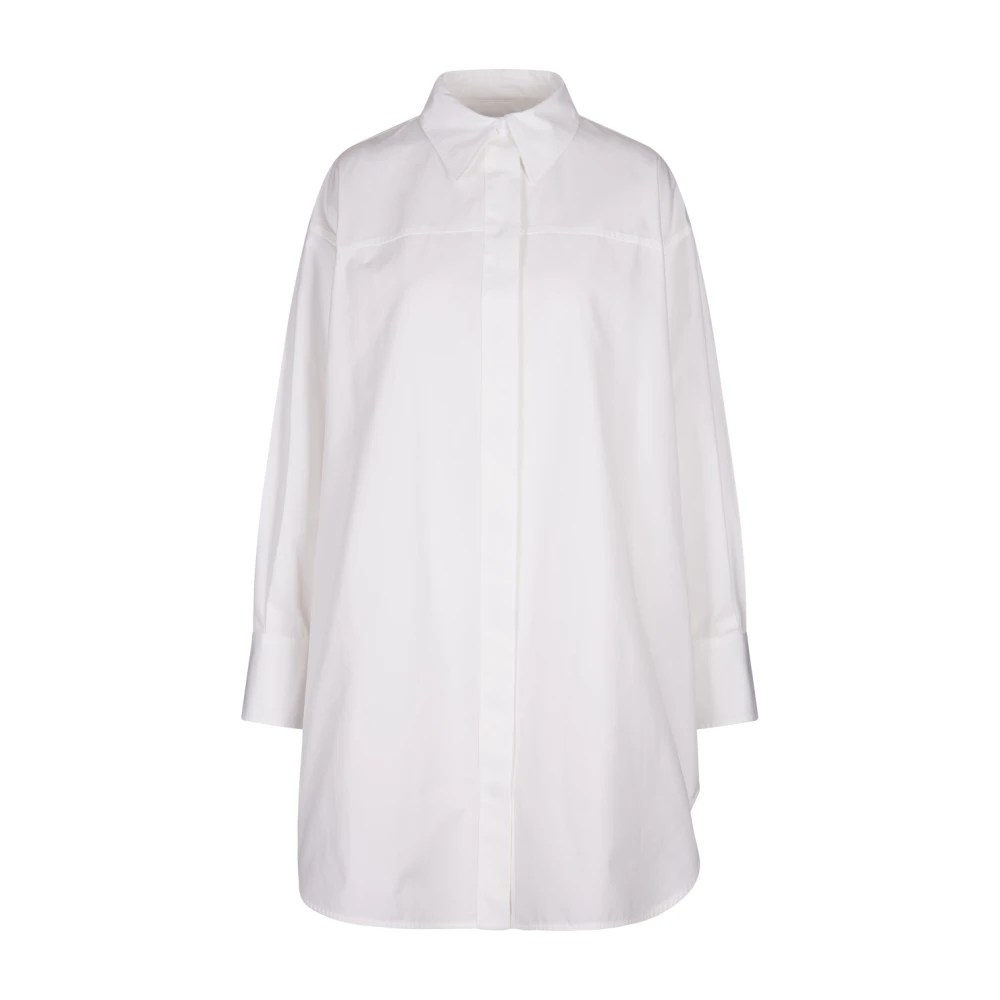 Jil Sander Witte Overmaatse Overhemdjurk White Dames