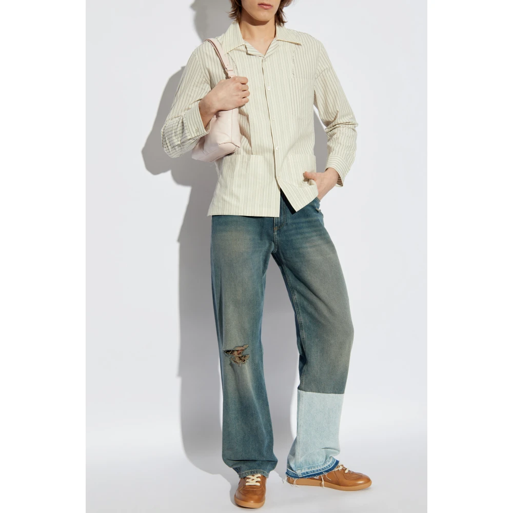 MM6 Maison Margiela Jeans met distressing Blue Heren