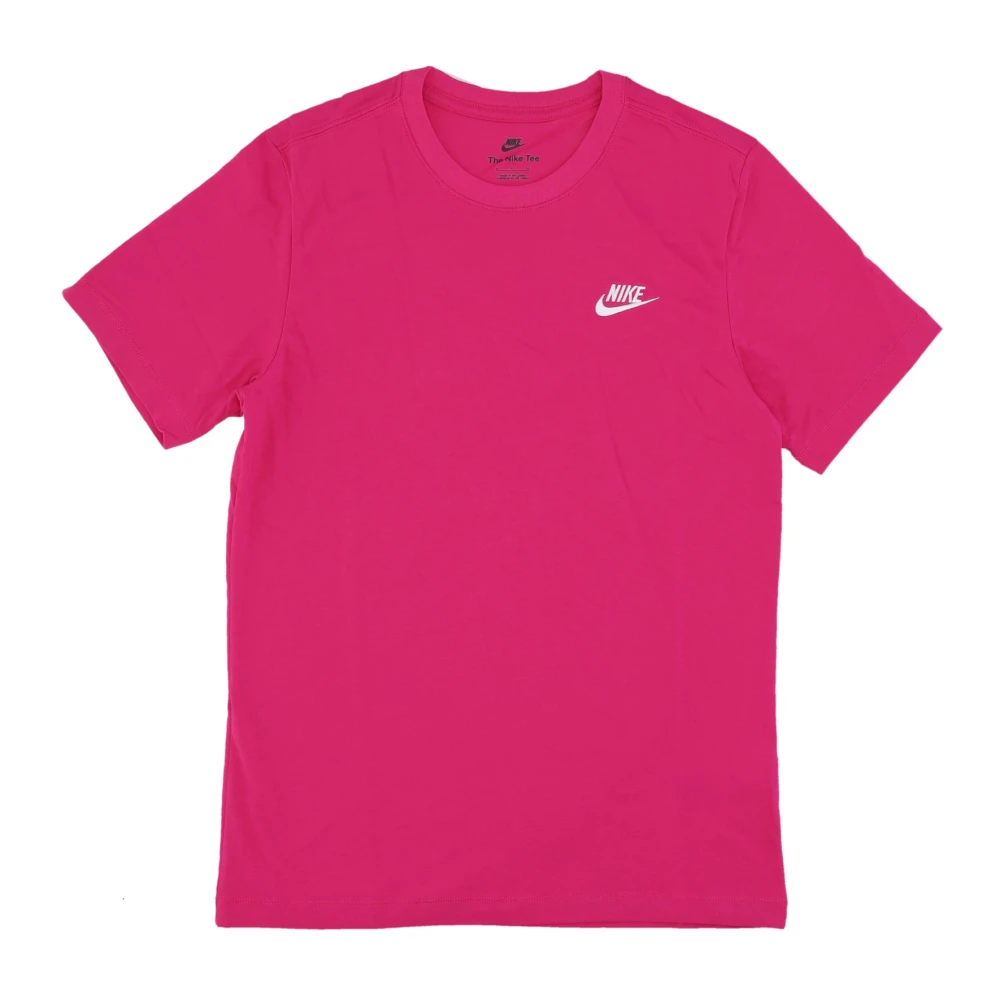 Nike Club Tee Fireberry Streetwear Pink Heren
