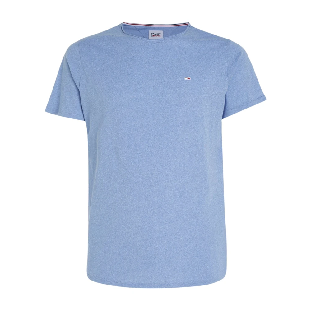 Tommy Jeans Geborduurd Logo Basic T-Shirt Blue Heren