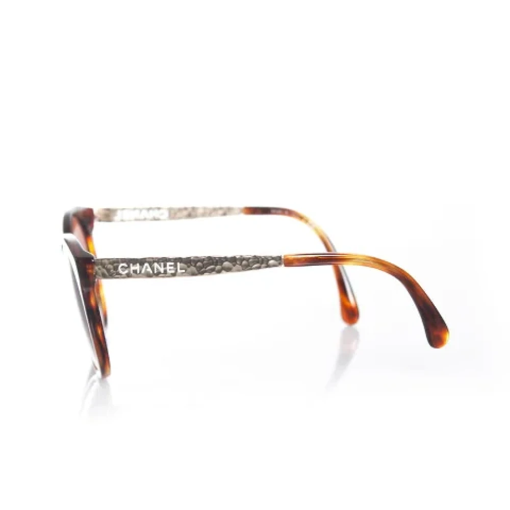 Chanel Vintage Pre-owned Plastic sunglasses Brown Dames