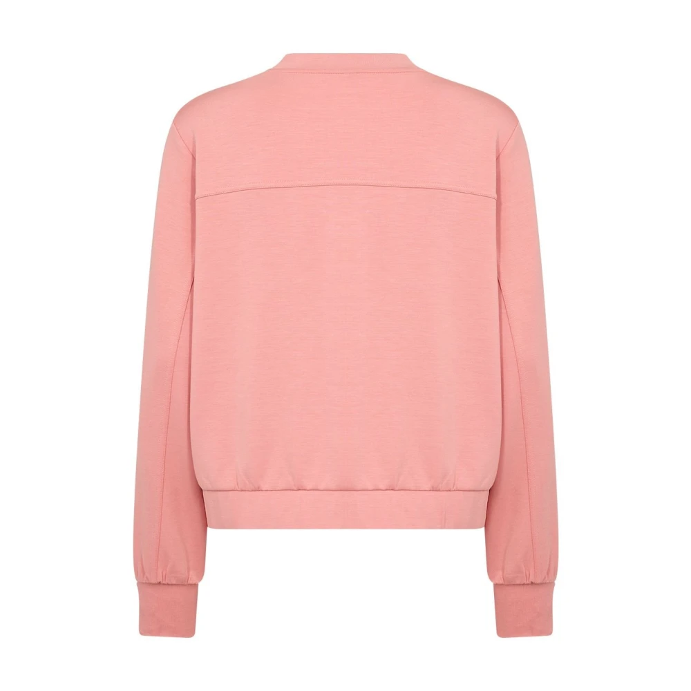 Soyaconcept Zalm Sweat Vest met Mandarin Kraag Pink Dames
