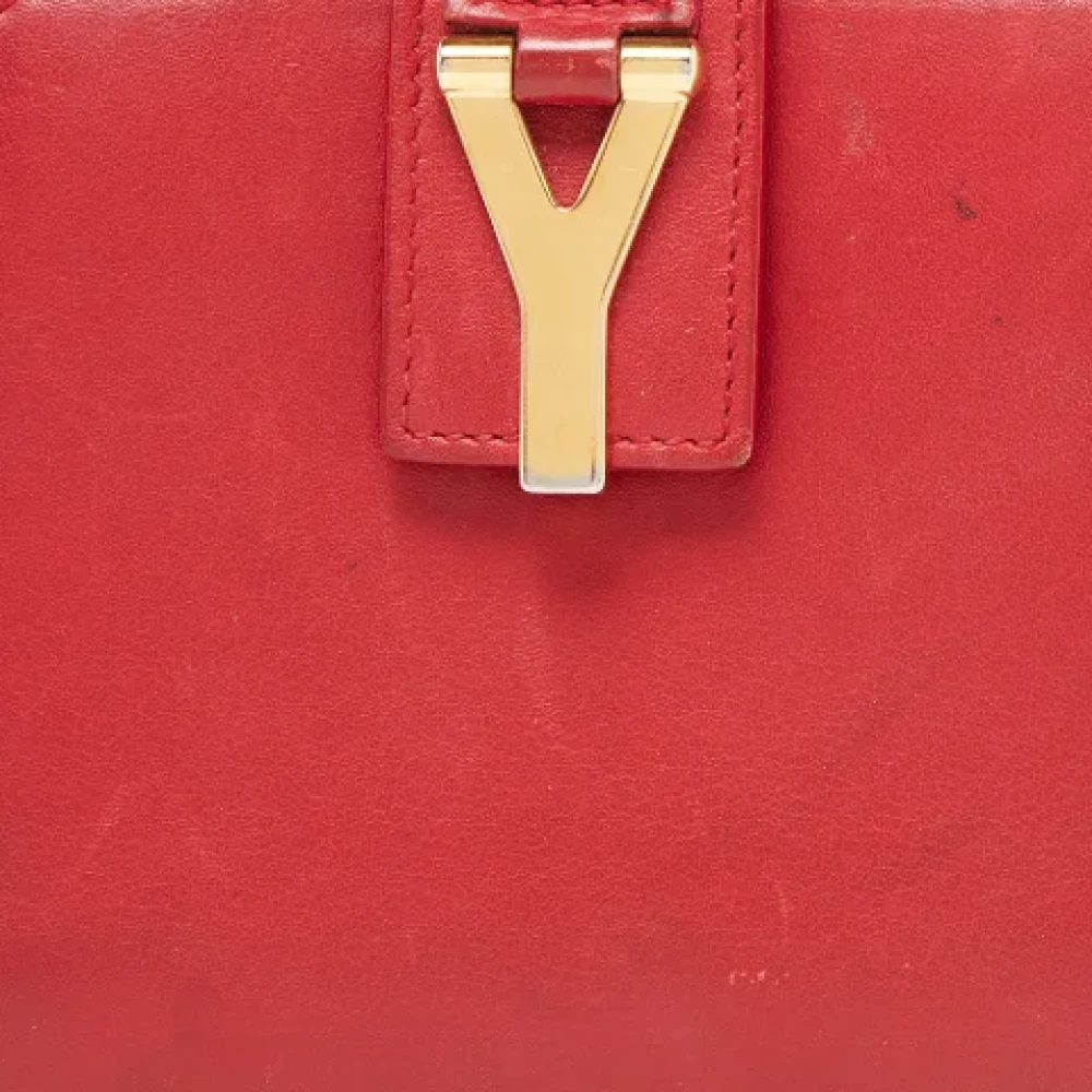 Yves Saint Laurent Vintage Pre-owned Leather wallets Red Dames