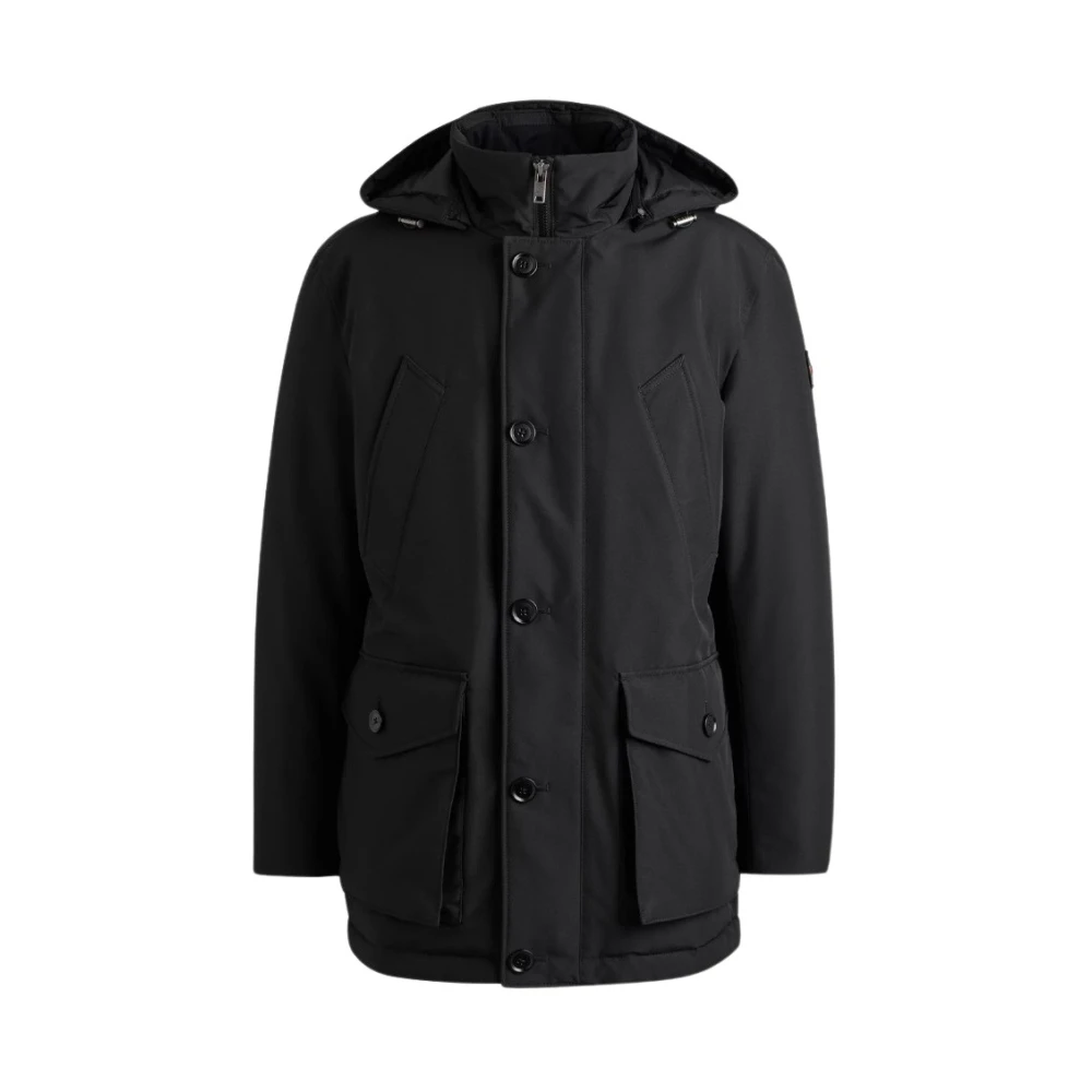 Hugo Boss Stijlvolle Jas voor Mannen Black Heren