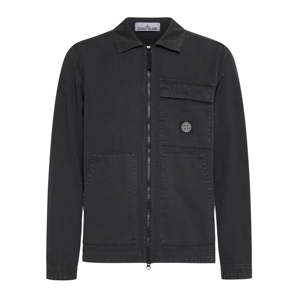 Stone Island Grijze Casual Overhemden Gray Heren