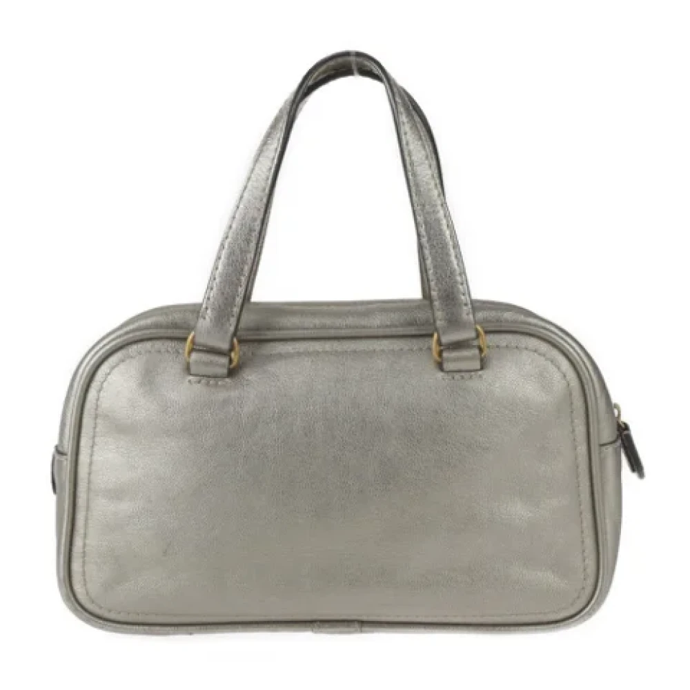 Loewe Pre-owned Leather handbags Gray Dames