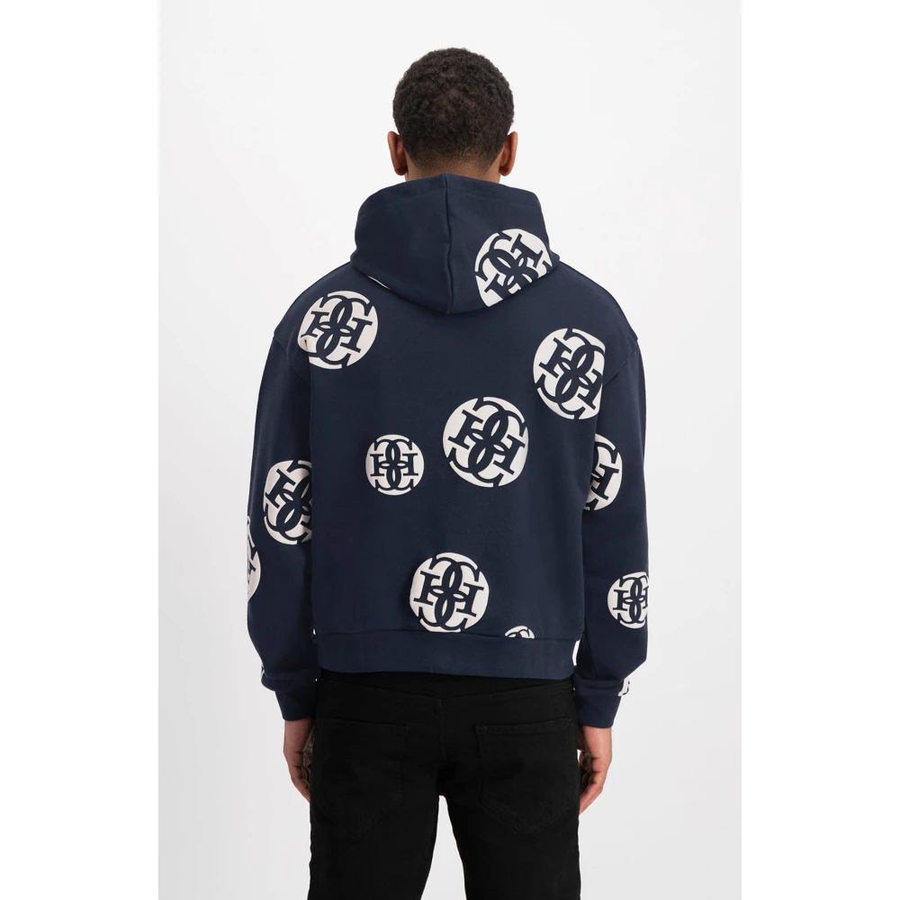 In Gold We Trust Hoodies Blue Heren