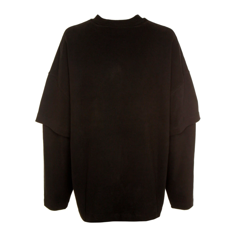 Daily Paper Gelaagd Oversized Longsleeve met Logo Print Black Heren