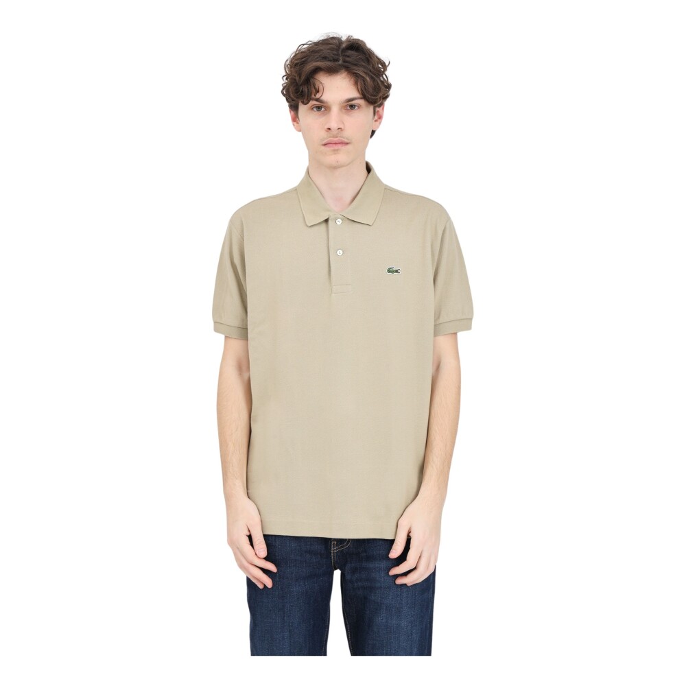 Beige Polo Shirt Krokodil Logo Patch Lacoste Polo s Miinto.be