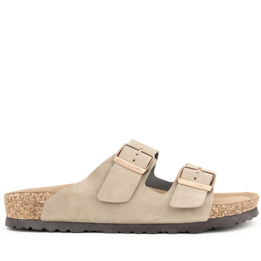 La Conte Men's Beige Sliders, 9 Uk, Casual Open Slippers
