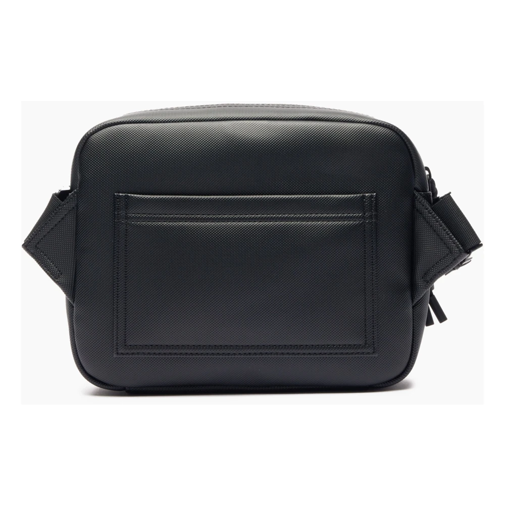 Lacoste Sporty Crossbody Bag with Exterior Pocket Black Heren