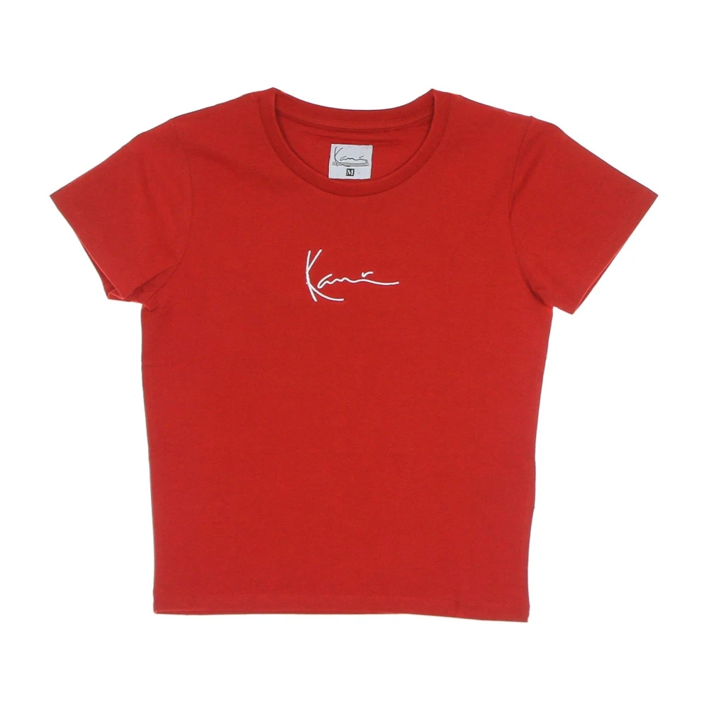Karl Kani Rode Signature Korte Mouw T-shirt Red Dames