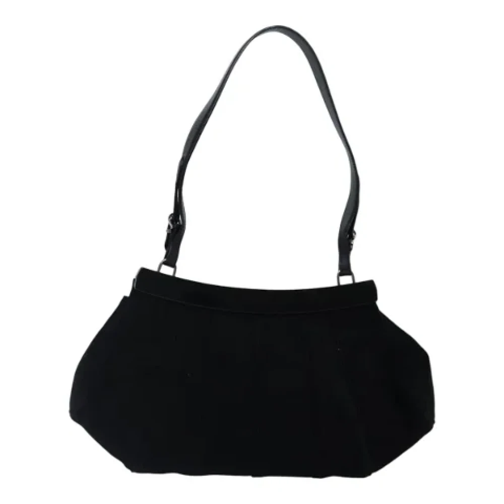 Salvatore Ferragamo Pre-owned Suede shoulder-bags Black Dames