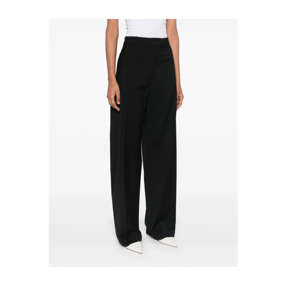 SPORTMAX Wijde Broek Ampezzo Stijl Black Dames