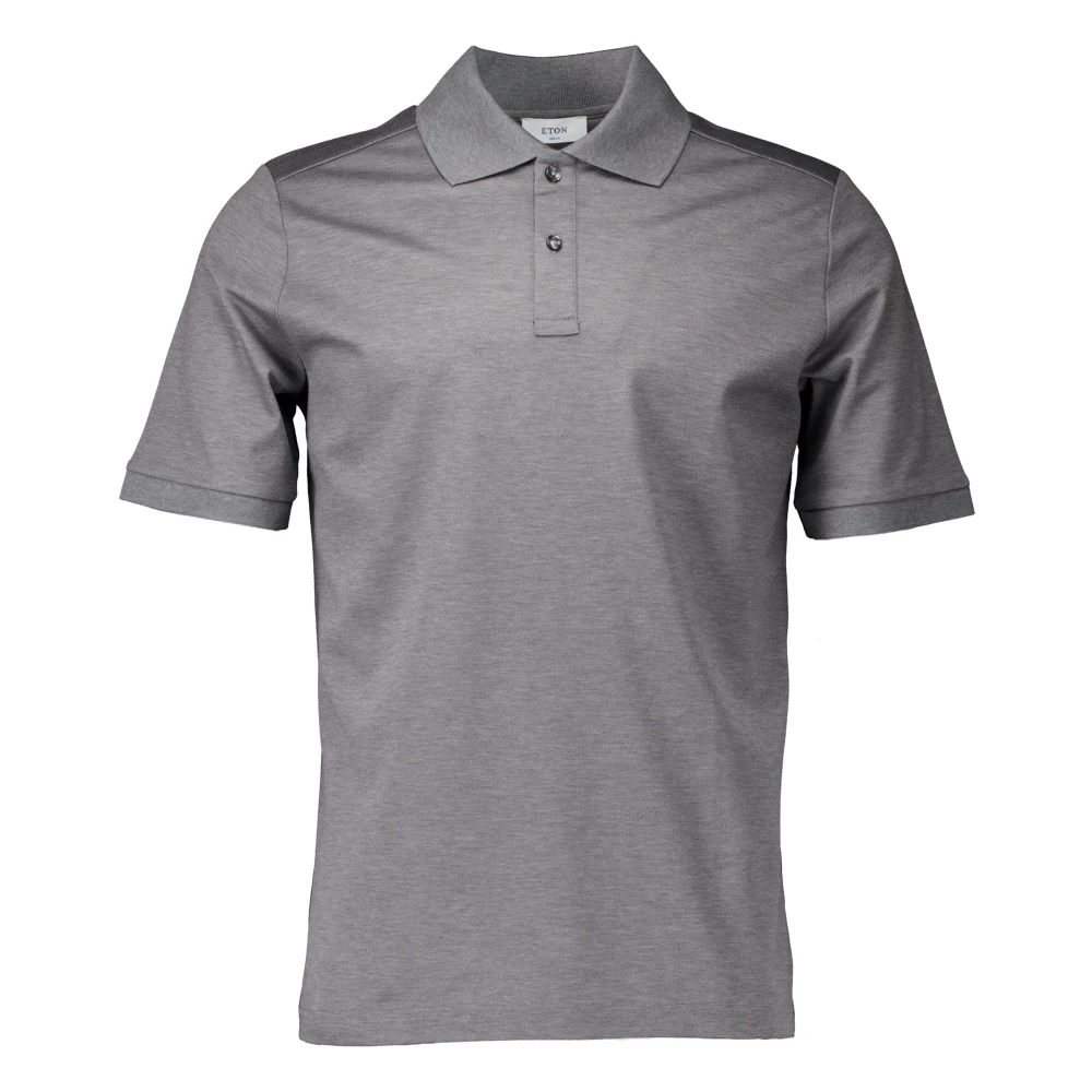 Eton Donkergrijze Polo Shirt Gray Heren