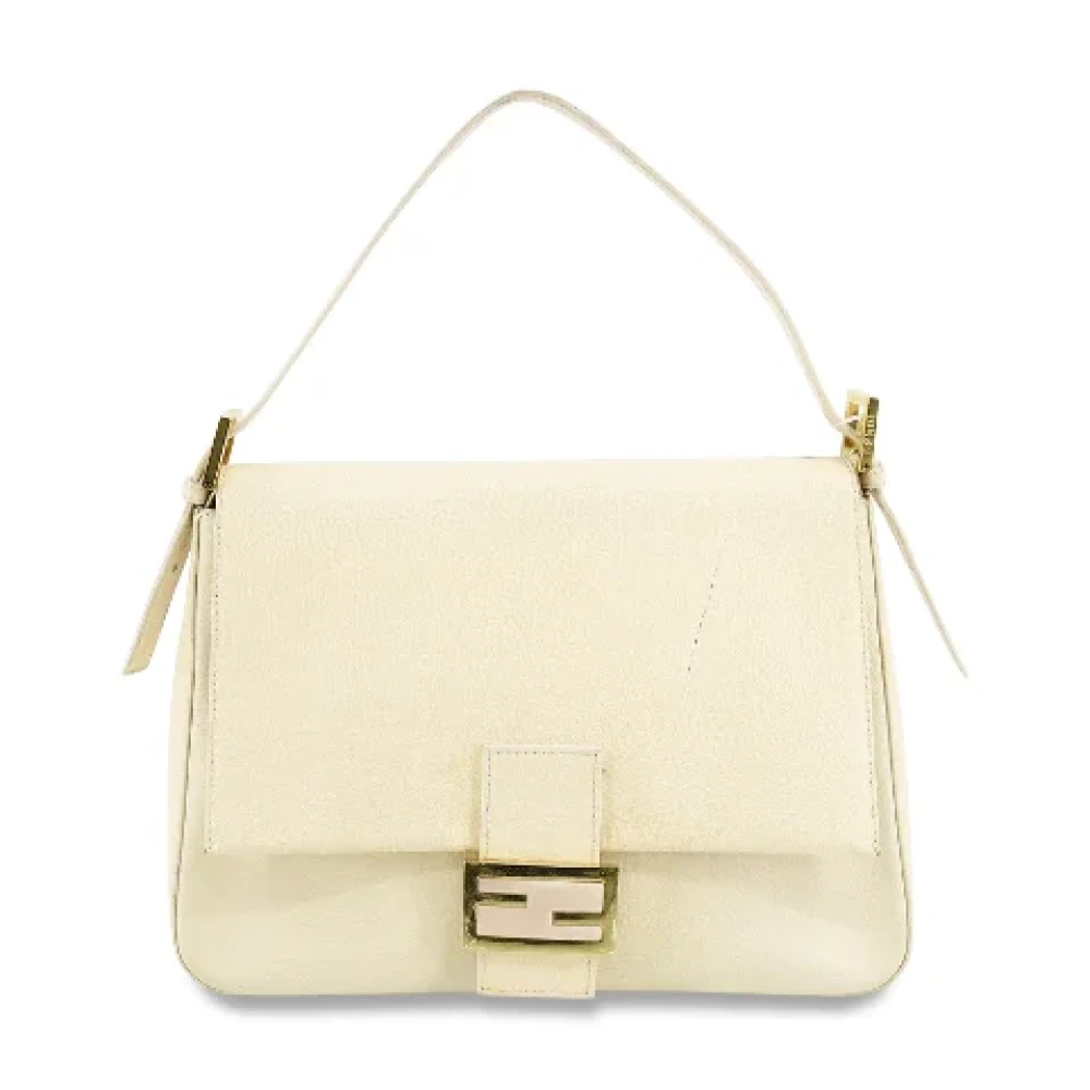 Fendi Vintage Pre-owned Leather fendi-bags Beige Dames