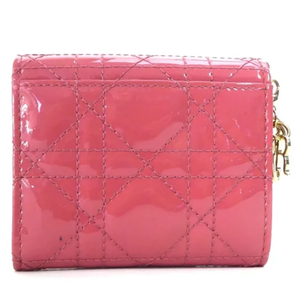 Dior Vintage Pre-owned Leather wallets Pink Dames