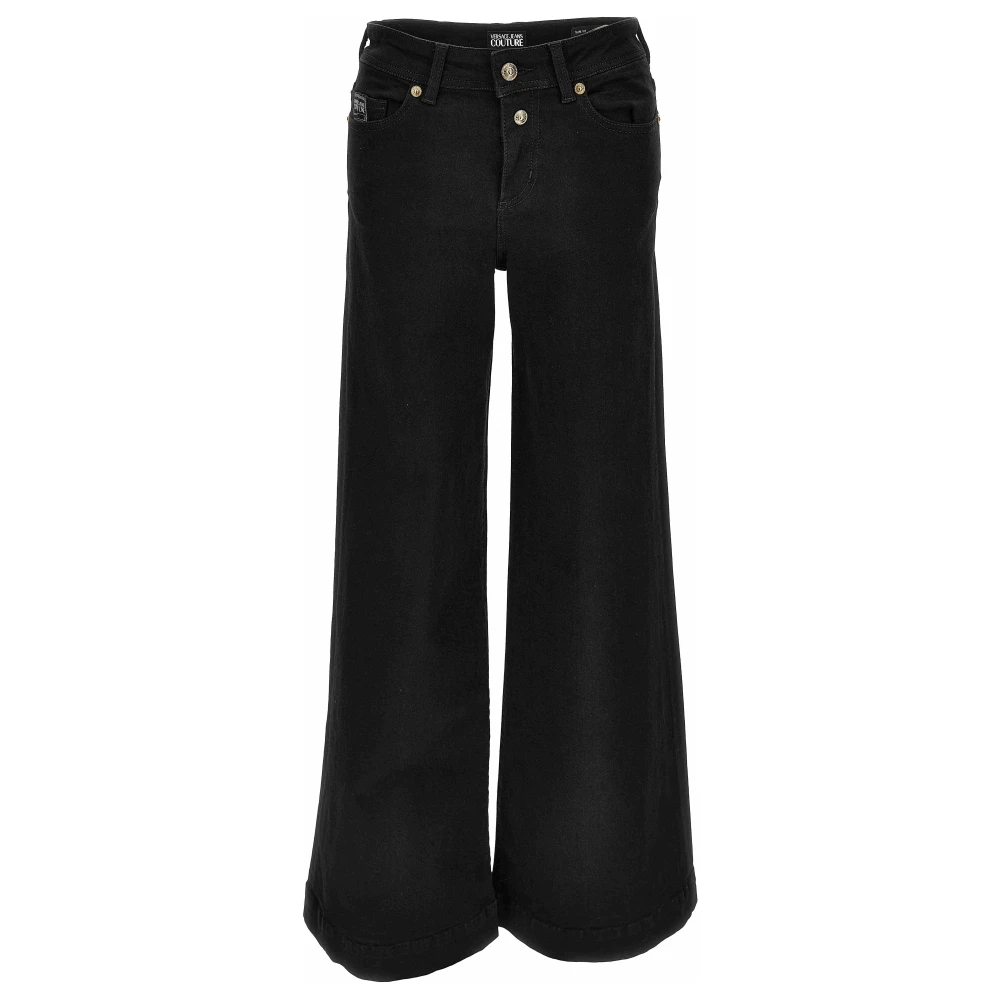 Versace Jeans Couture Women's Black Wide Jeans, W28, Wide Jeans