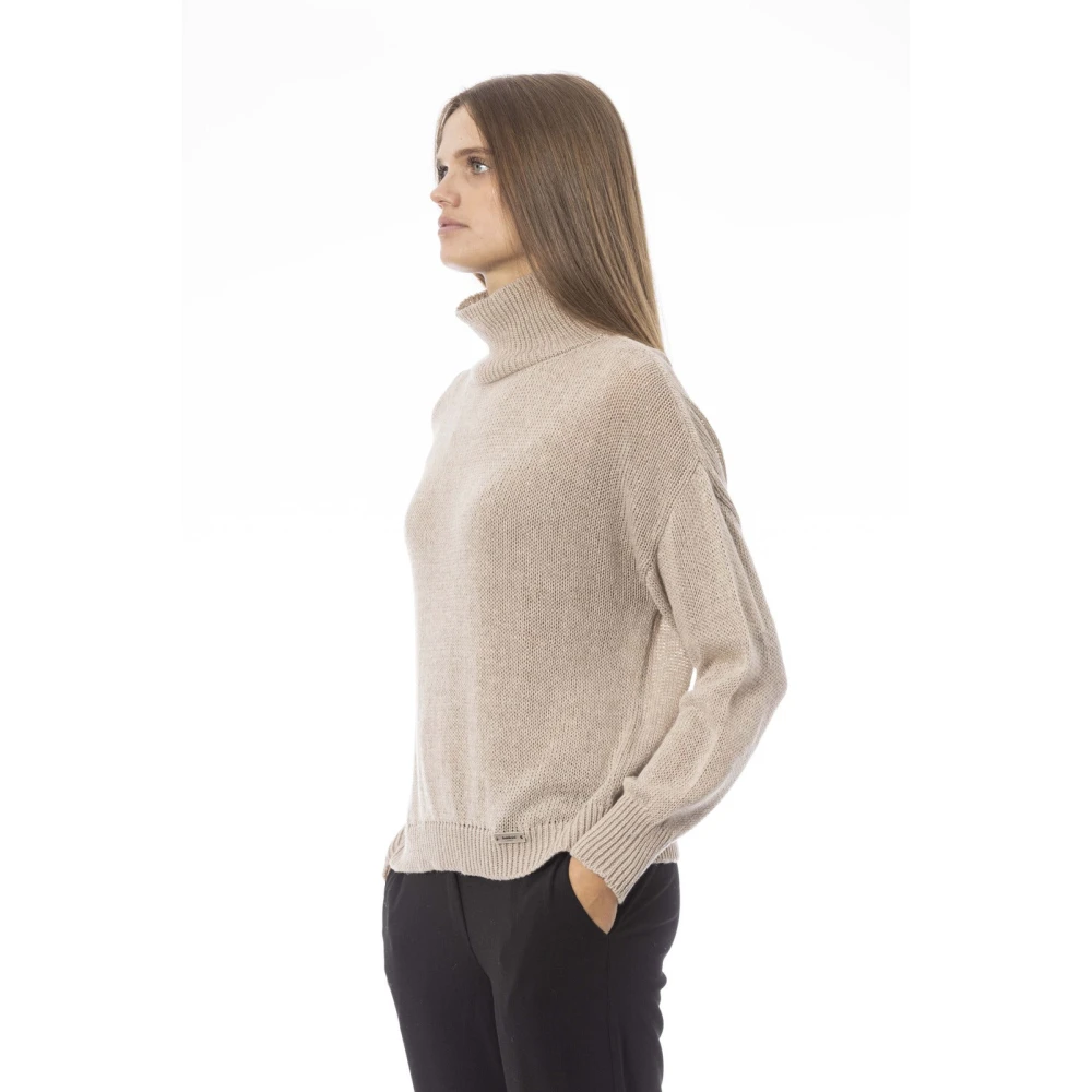 Baldinini Vulcano Hals Trui Lange Mouw Beige Dames