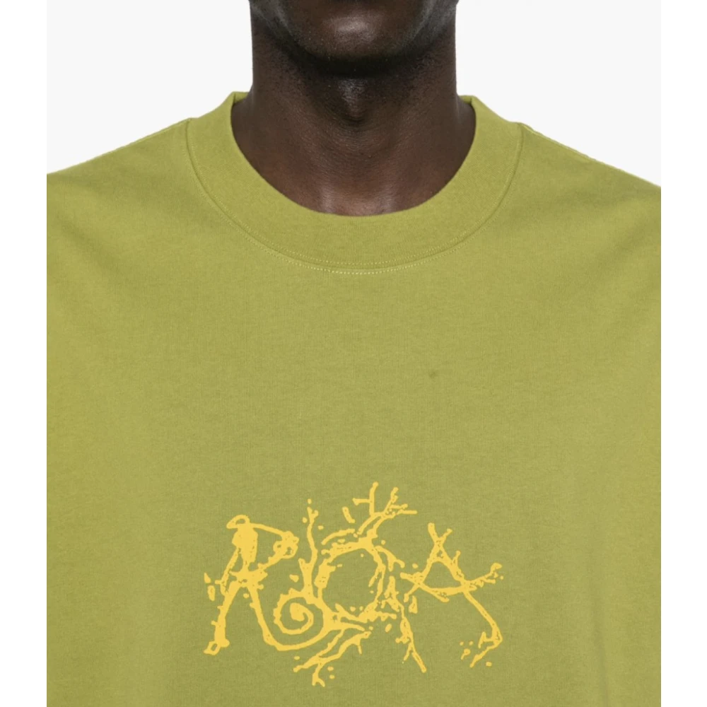 ROA Boxy Tee in Cardamom Kleur Yellow Heren