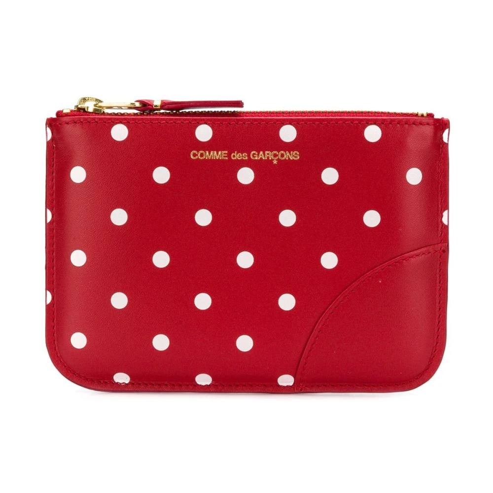 Comme des Garçons Rode Dot Leren Portemonnee Red Heren