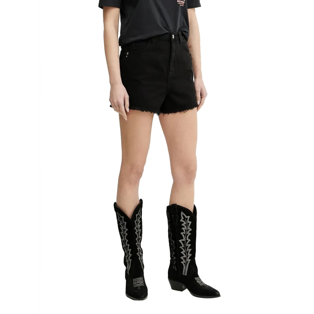 Patrizia Pepe Women's Black Denim Shorts - Denim Shorts - W32 - Shorts