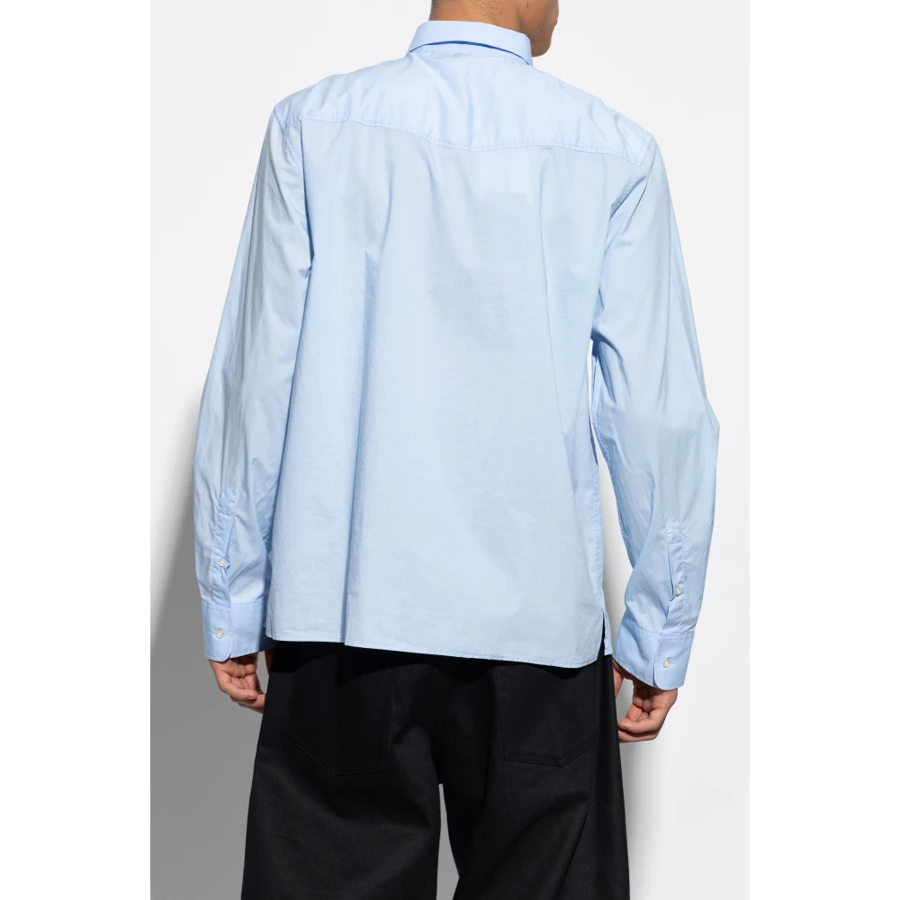 Officine Générale katoenen overhemd Blue Heren