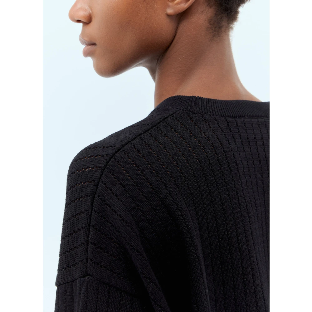 Carhartt WIP Katoen-gebreide Crewneck Sweater Black Dames