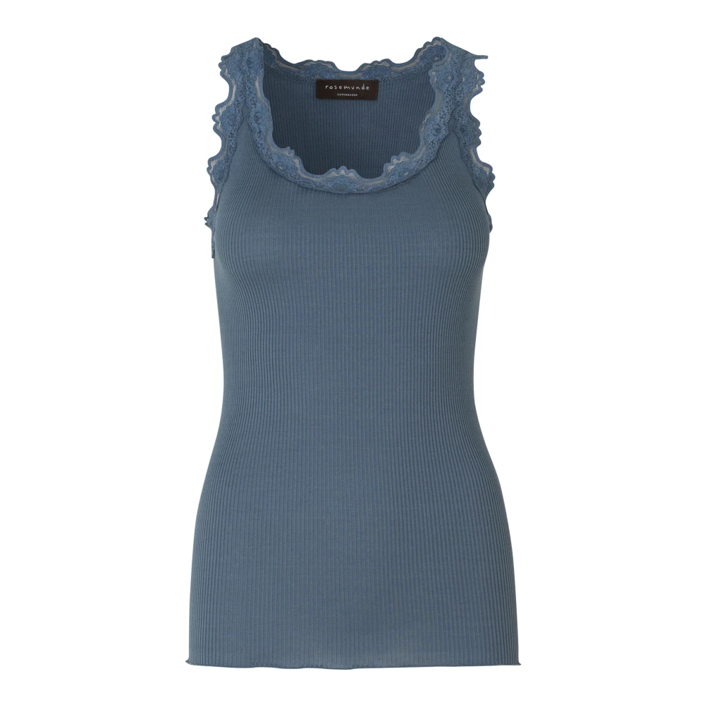 Rosemunde Zijden Top in Paris Blue Dames