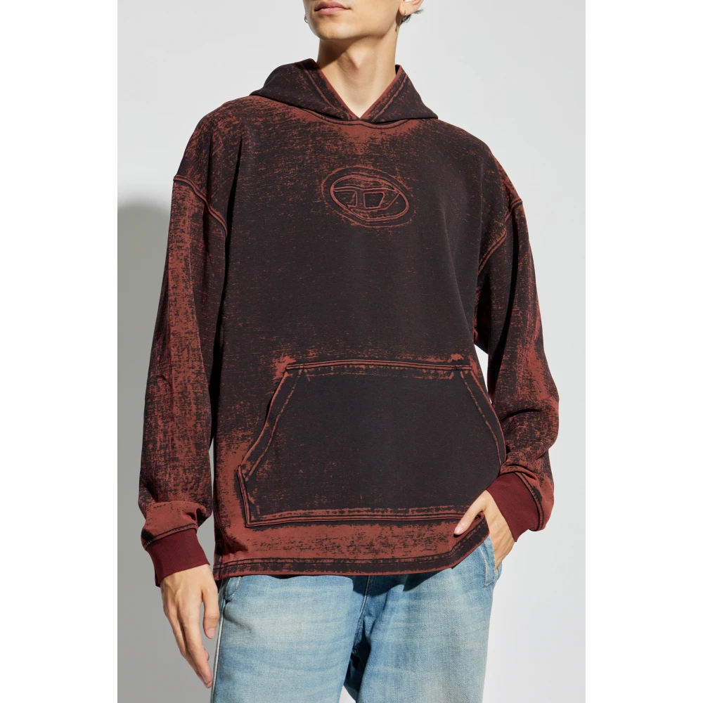 Diesel Hoodie S-Baxt-Hood-Q1 Red Heren