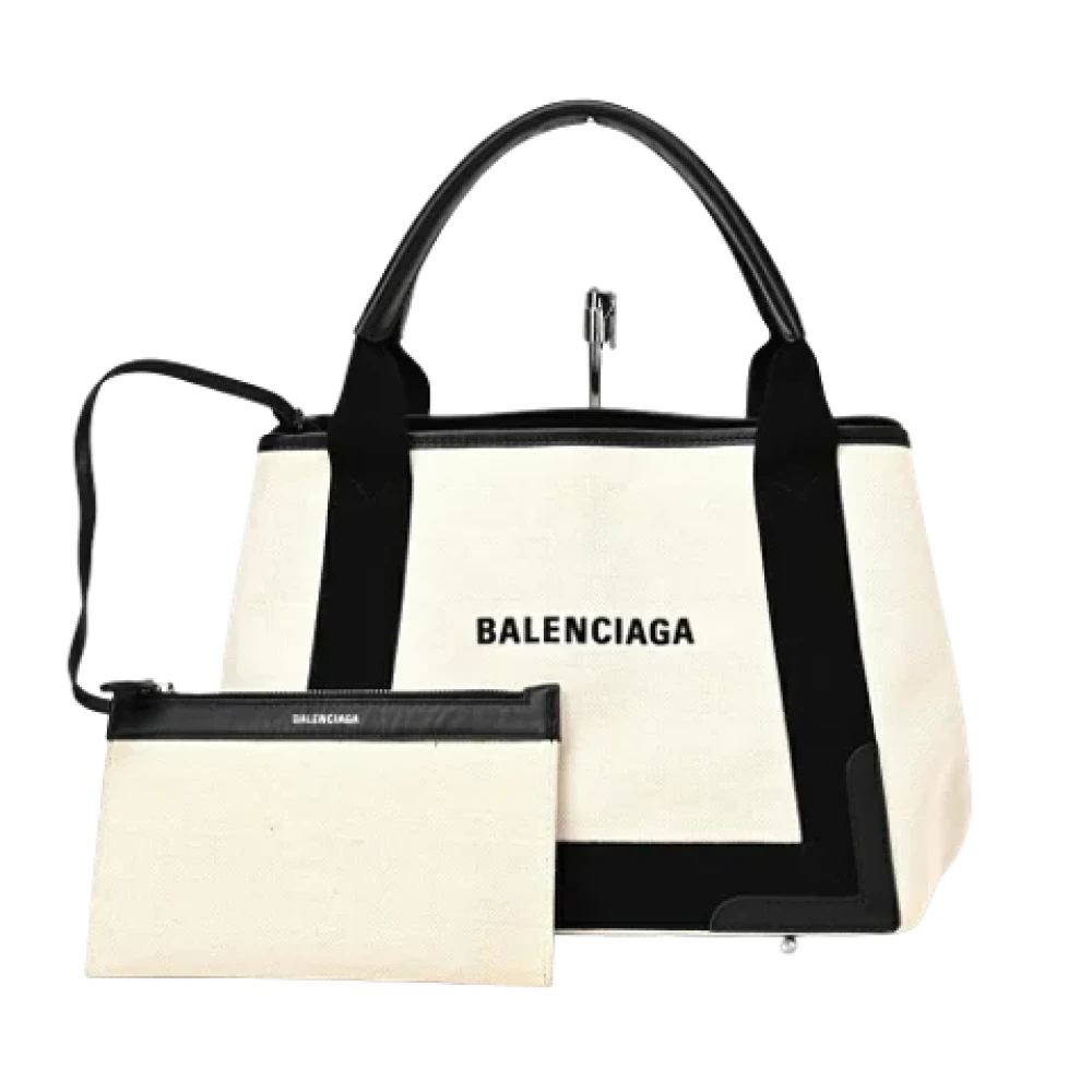 Balenciaga Vintage Pre-owned Canvas handbags White Dames
