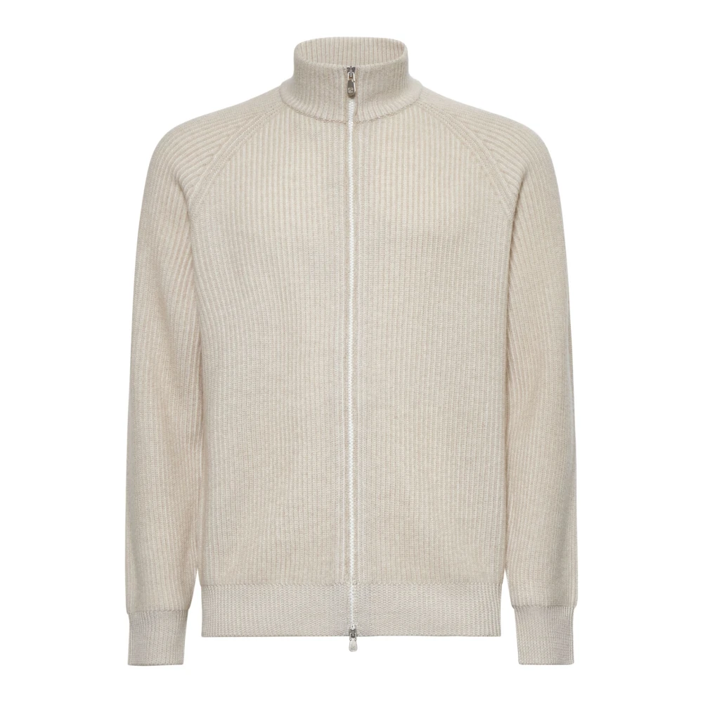 Brunello Cucinelli Men's Beige Luxury Knitwear Collection
