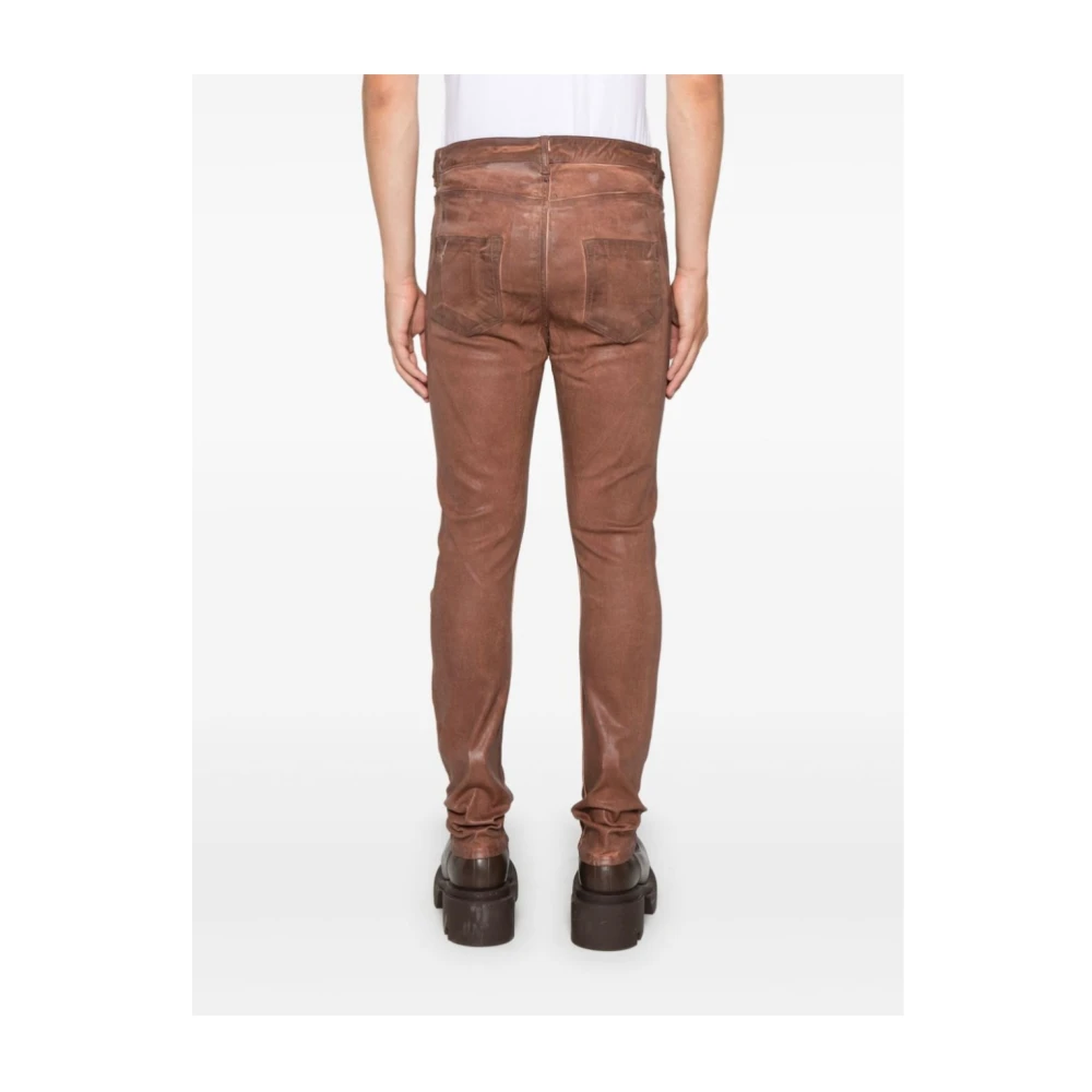 Rick Owens Detroit Cut Terra Slim-fit Jeans Brown Heren