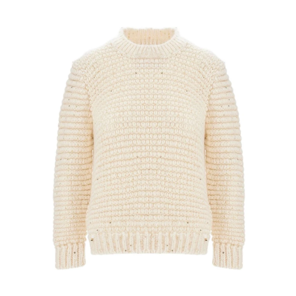 Herno Jumpers - Female - Round-Neck Knitwear - Beige - S - Knitwear