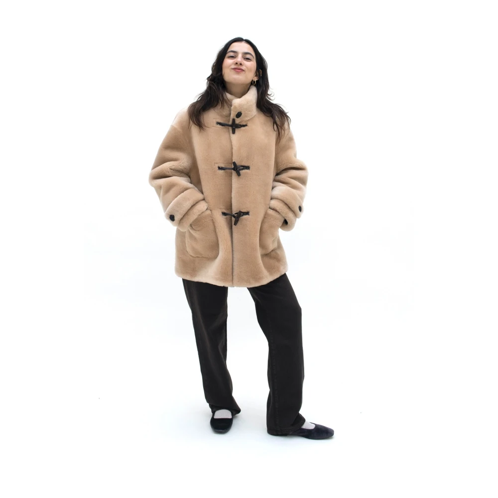 Just Things we Like Hayami Shearling Jacket Brown Dames