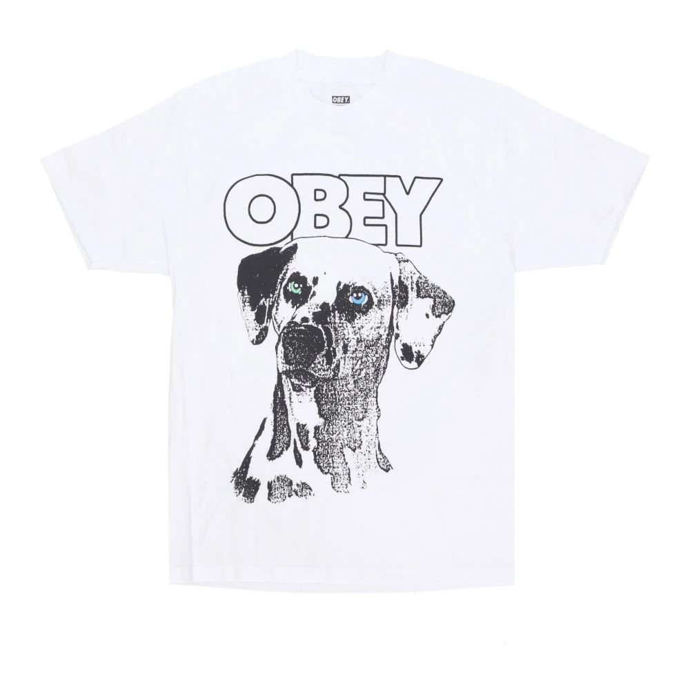 Obey Dalmation Print Tee Wit Shirt White Heren