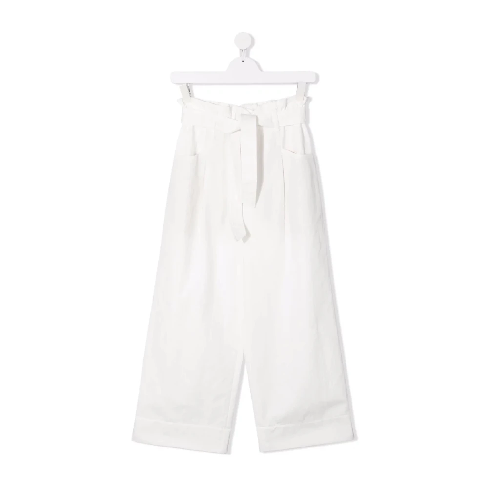 Brunello Cucinelli Elegant Vita Byxor White, Flicka