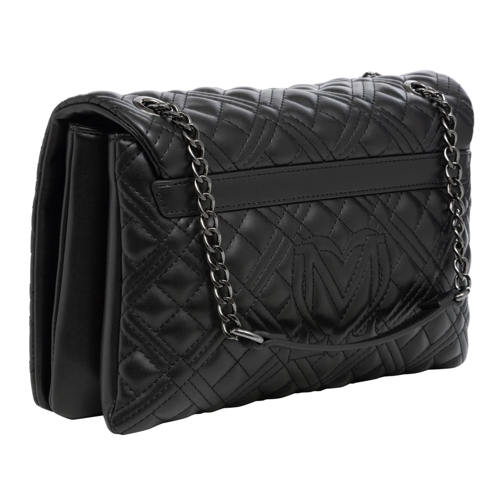 Love Moschino Schoudertas met Logo en Magneetsluiting Black Dames
