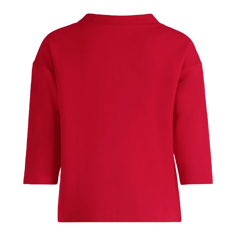 Betty Barclay Glitterend Sweatshirt met Hoge Kraag Red Dames