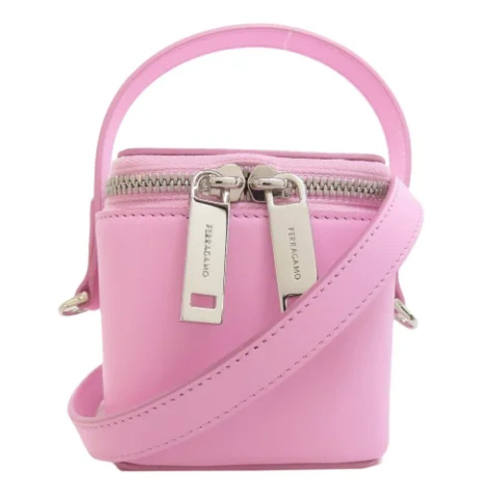 Salvatore Ferragamo Pre-owned Leather handbags Pink Dames