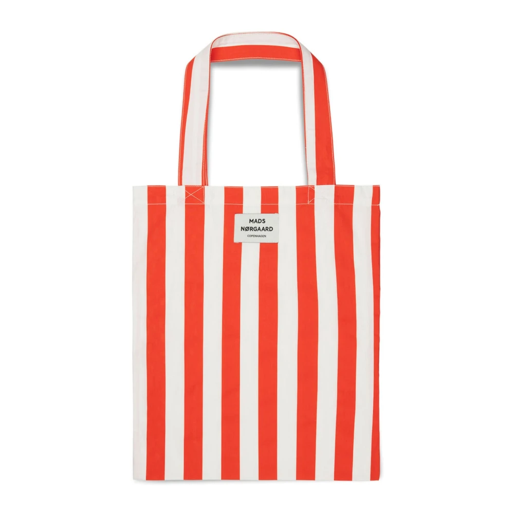 Mads Nørgaard Gestreepte Shopper Tas Rood Multicolor Dames